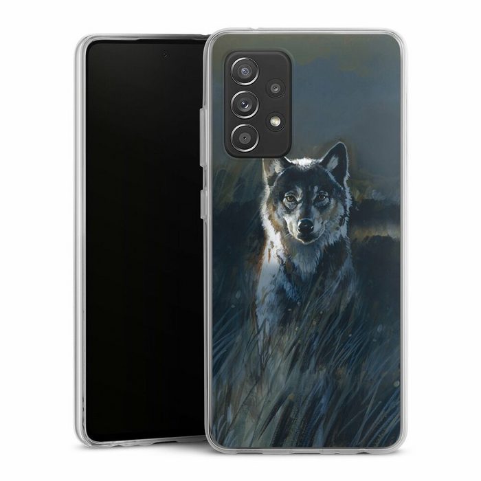 DeinDesign Handyhülle Wolf Natur Malerei Wolf 2 Samsung Galaxy A52s 5G Silikon Hülle Bumper Case Handy Schutzhülle