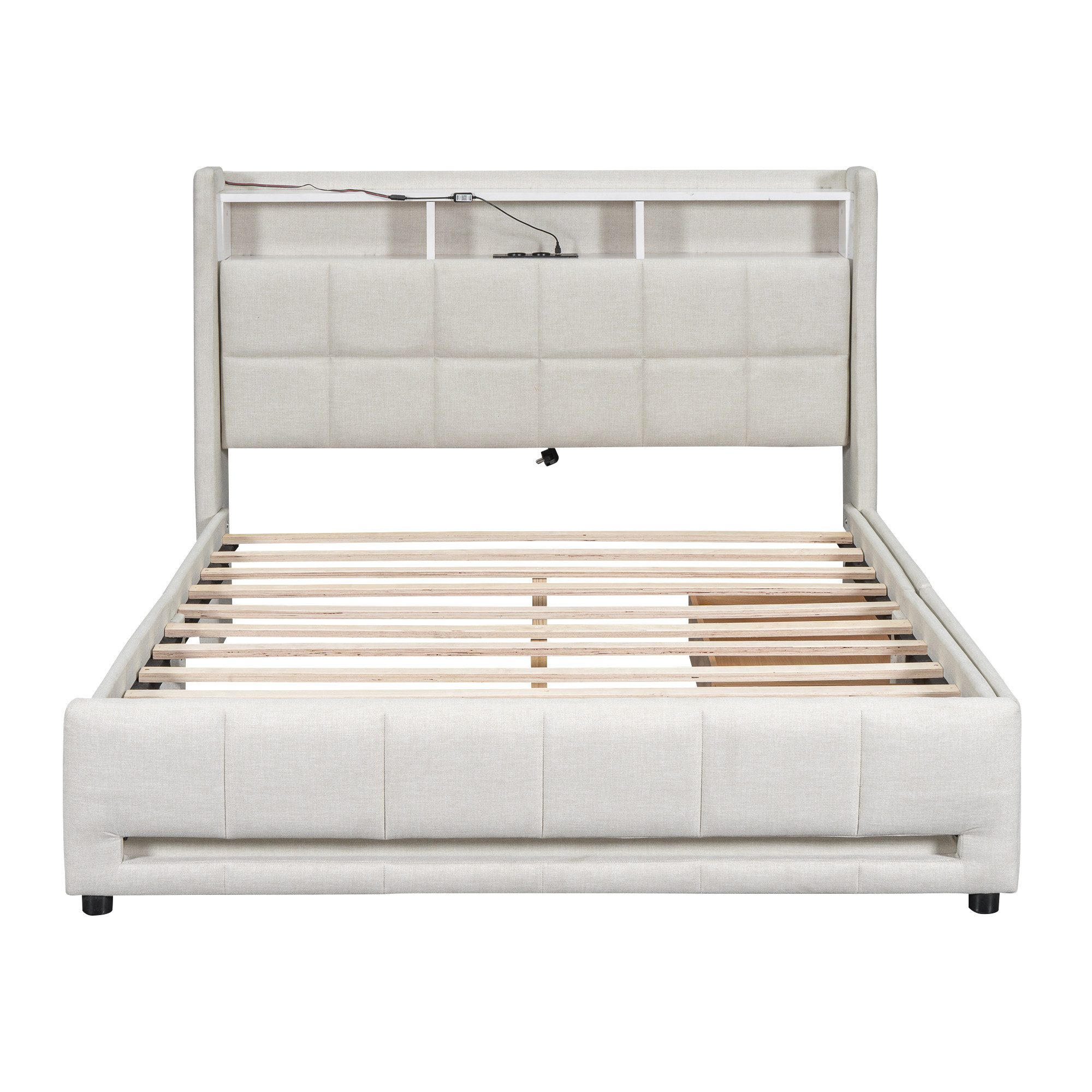 Furnishings Home Polsterbett Stauraumbett Doppelbett LED günstig online kaufen