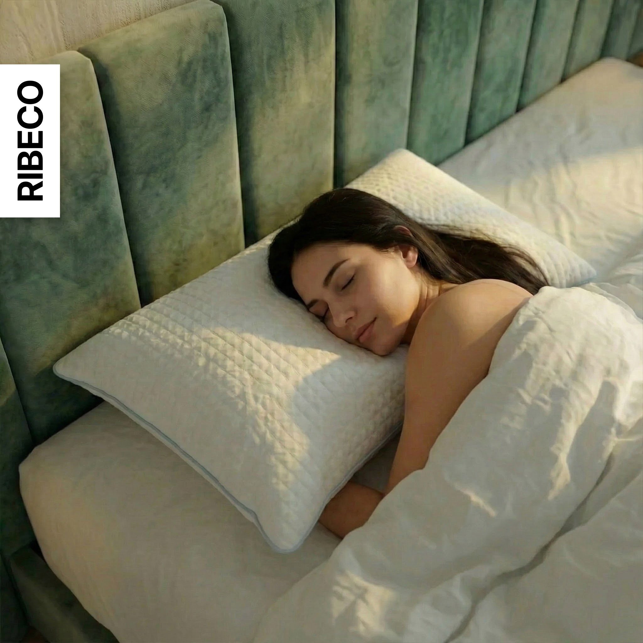 RIBECO Kopfkissen Olaf, 40x80 & 80x80 cm erhältlich, Füllung: Polyester, Bezug: Baumwolle & Polyester, mit kühlender Sommer- und weicher Winterseite!