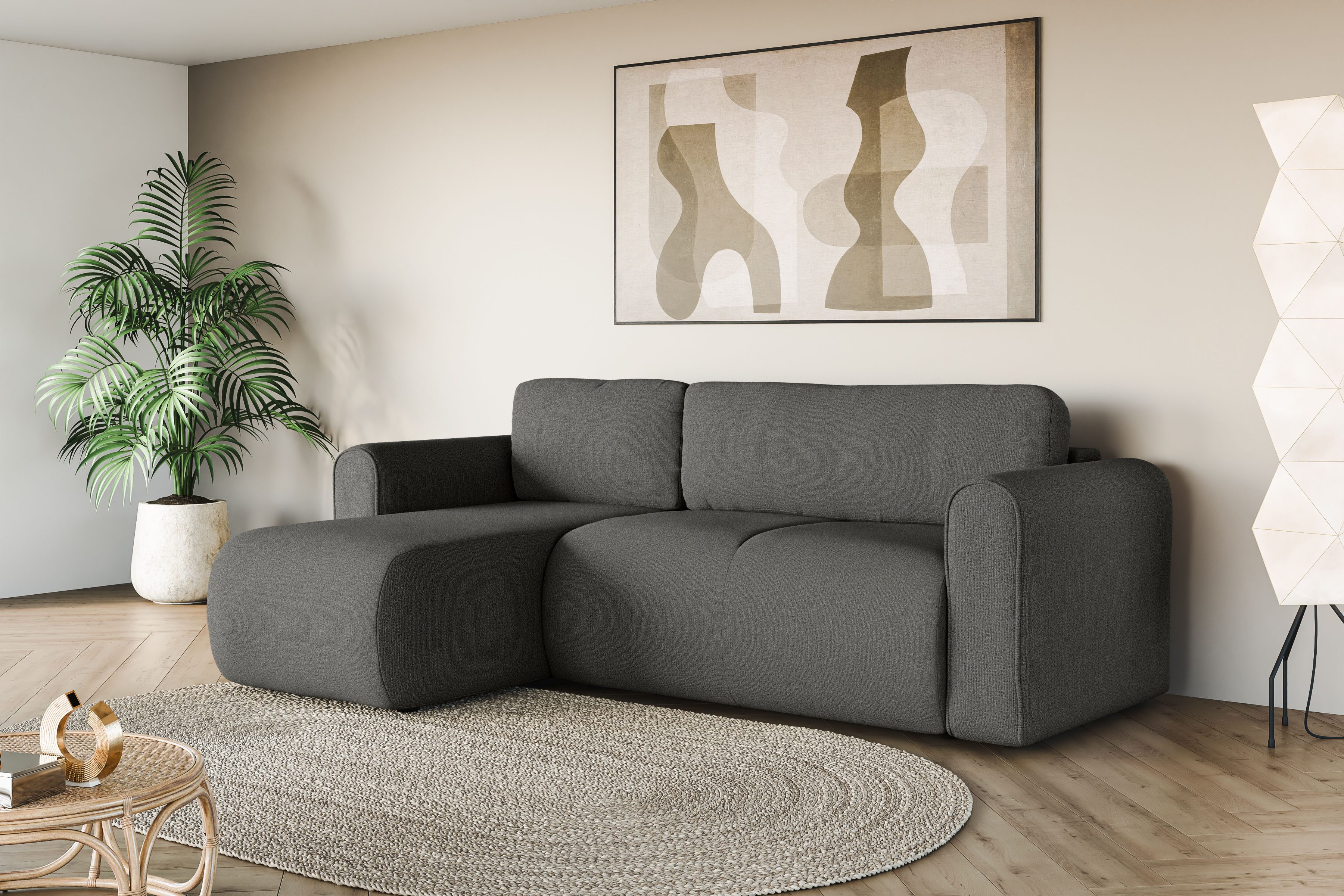 INOSIGN Ecksofa "Zacharia wahlweise Schlafsofa mit Bettkasten, B/T/H 250/16 günstig online kaufen