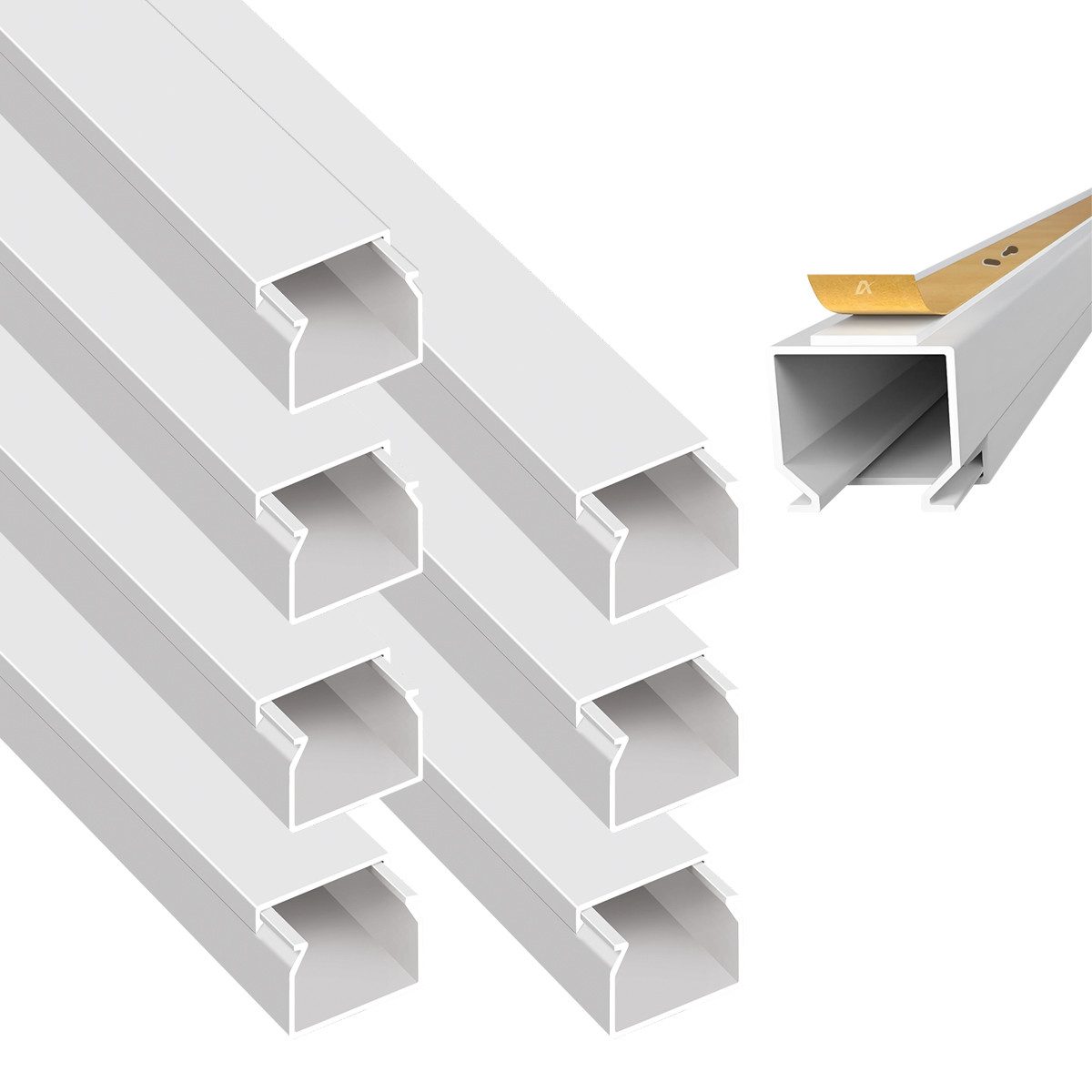 ARLI Kabelkanal Installationskanal Kabelleiste, selbstklebend & schraubbar