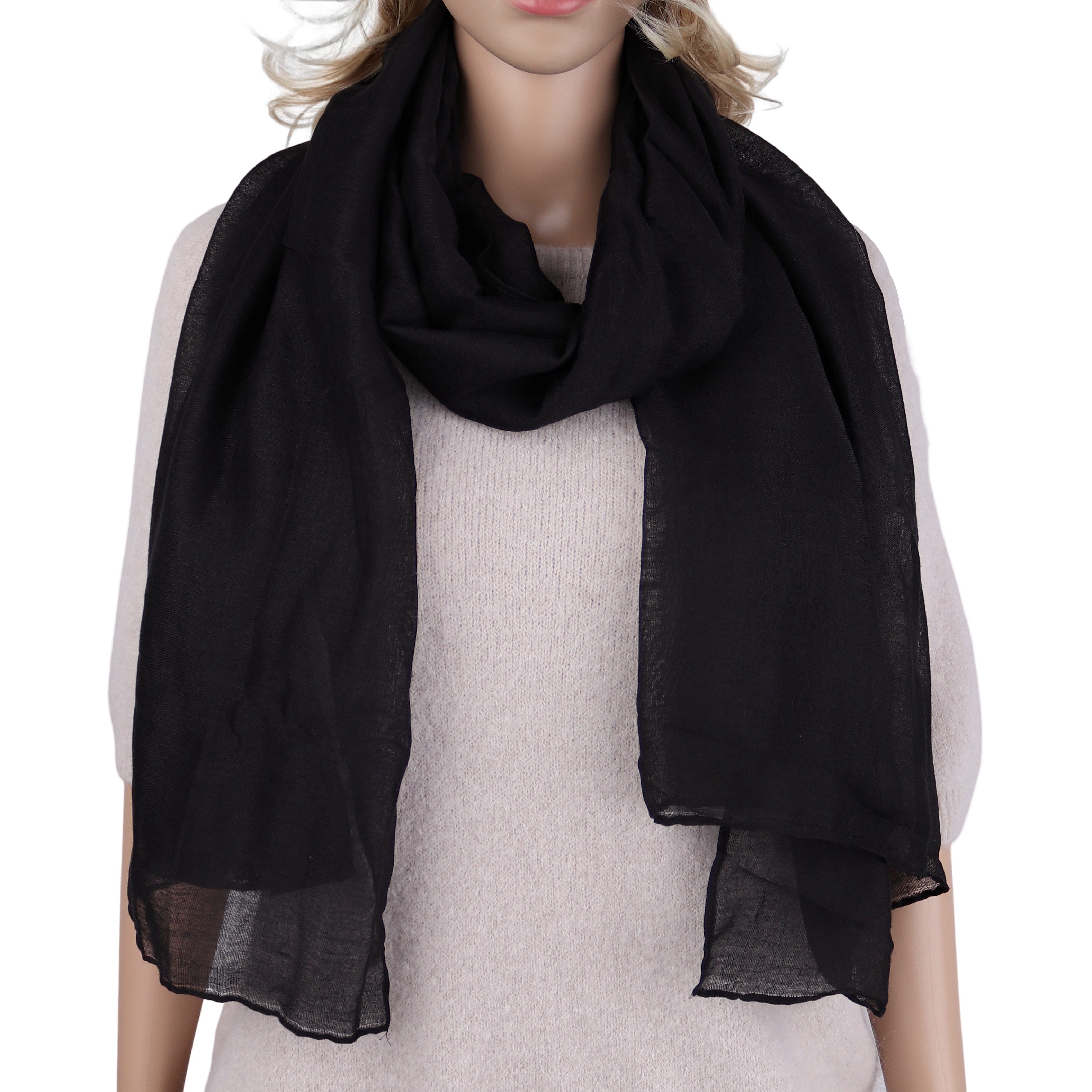 MIRROSI Modeschal weicher Unifarbe Schal 100% Baumwolle, (Viele tolle Farbe günstig online kaufen