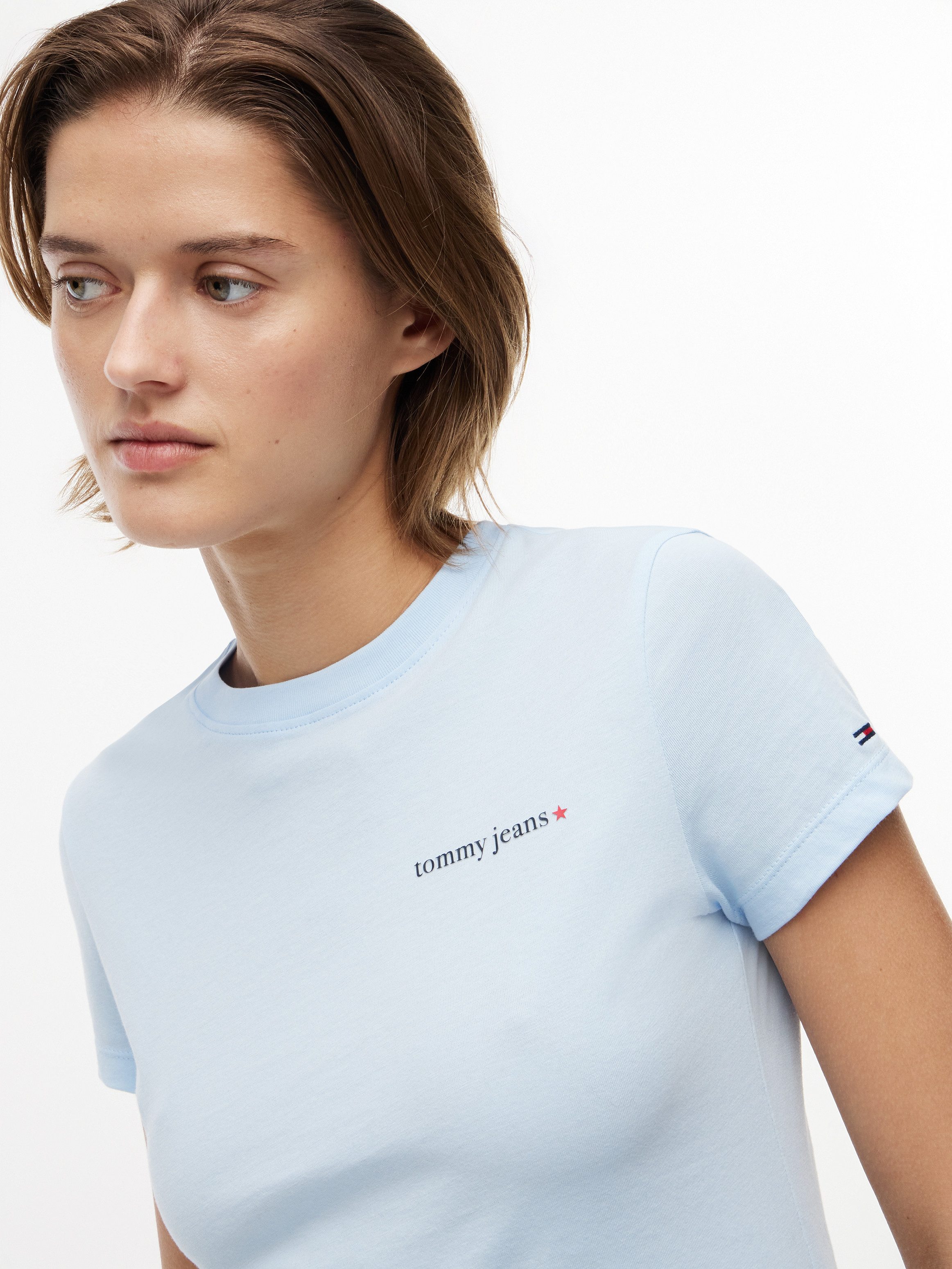 Tommy Jeans T-Shirt TJW SLIM ESS LOGO 1 SS TEE EXT Baumwolle, slim fit