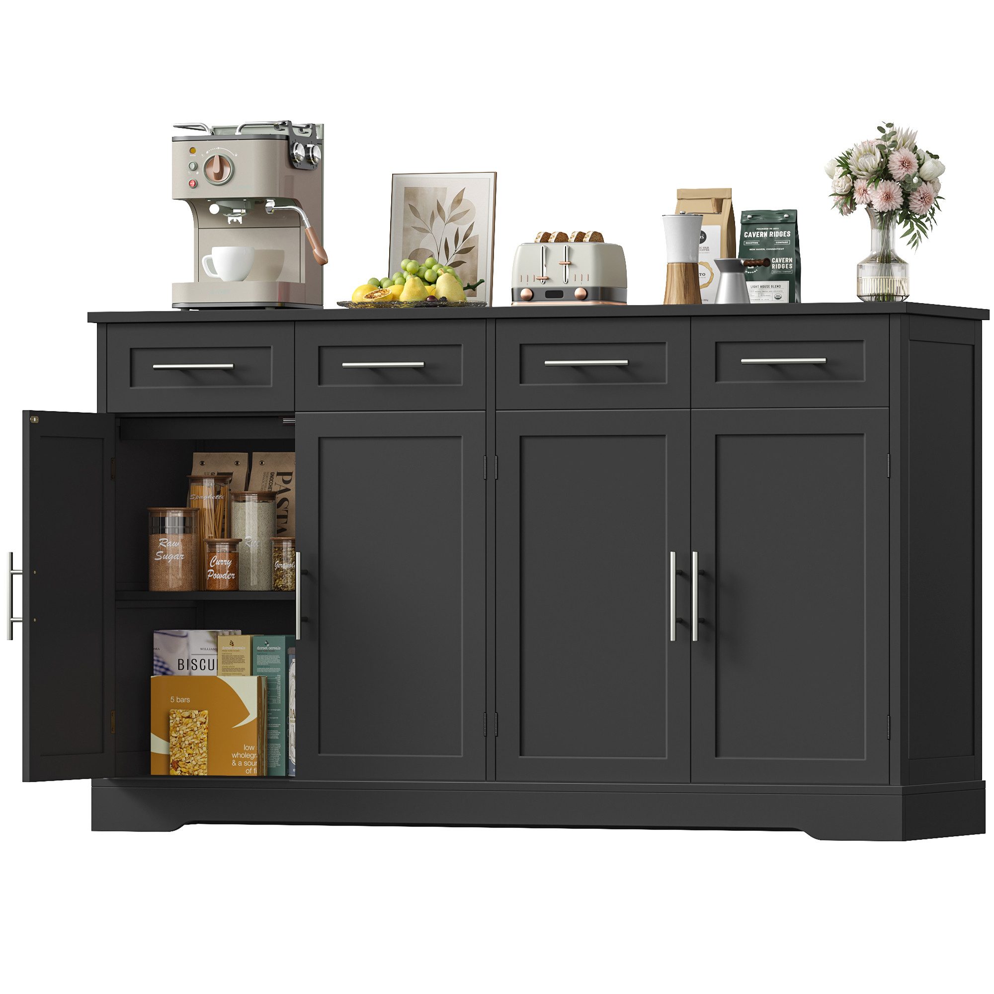 HOMECHO Sideboard Küchenschrank Anrichte
