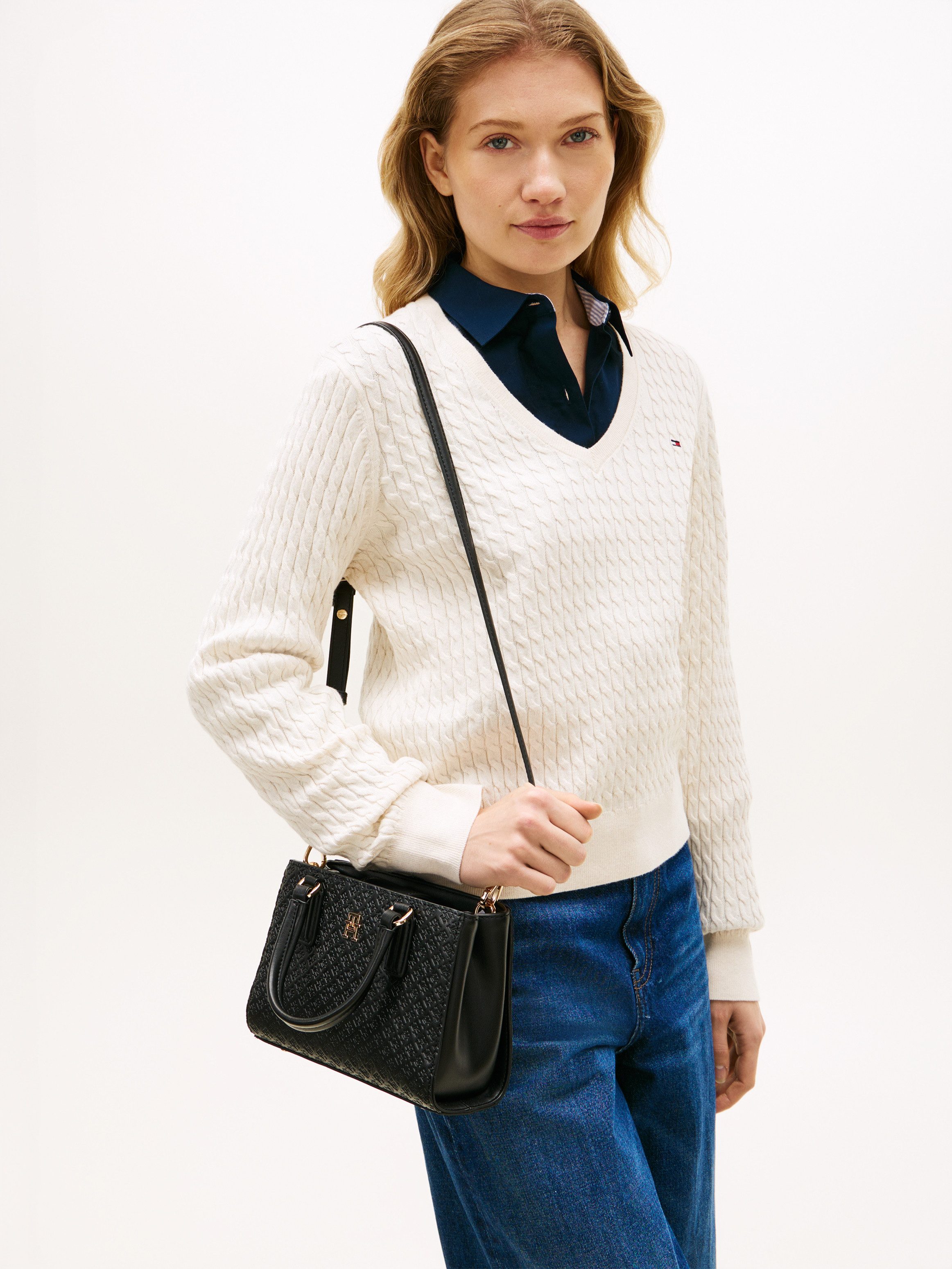 Tommy Hilfiger Tragetasche TH DAILY MINI TOTE MONO, Damen Handtasche, Umhän günstig online kaufen