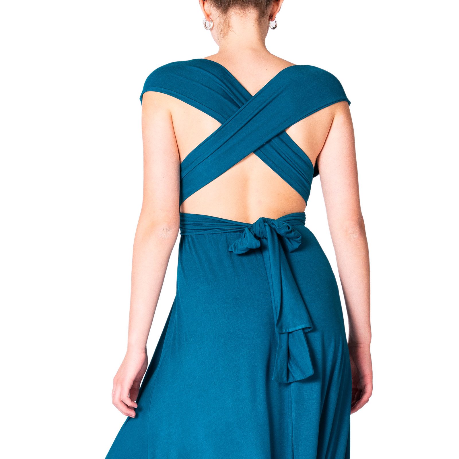 PANASIAM Tunikakleid langes Maxikleid Infinity Dress mit V-Ausschnitt Abendkleid Ballkleid Neckholder Sommerkleid Damen Kleid mit hoher Taille Brautjungfer Kleid