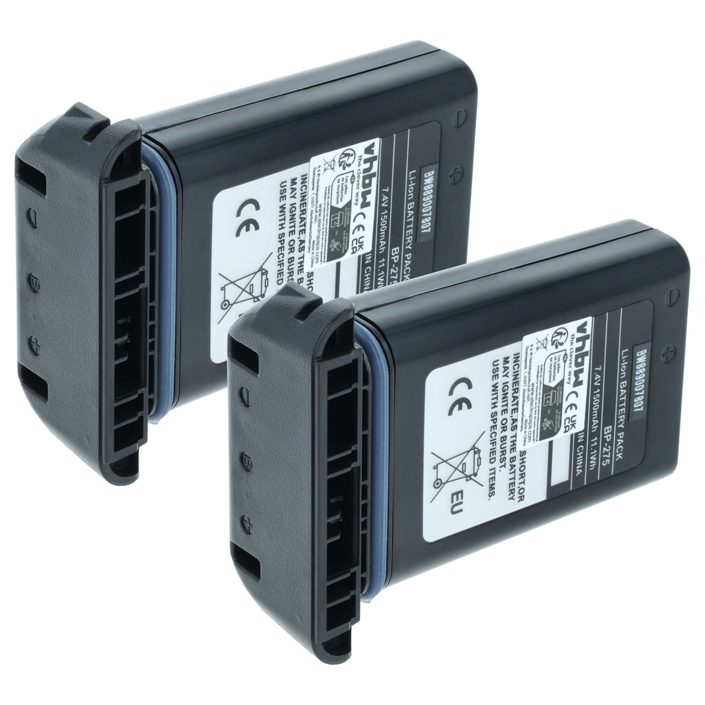 vhbw passend für Icom IC-M91D Mobilfunk / Funkgerät (1500 mAh, 7,4 V, Li-Io Akku Akku Li-Ion 1500 mAh (7,4 V, 2 St), Leistungsfähige Austausch-Akkus für Ihr Funkgerät, Walkie-Talkie