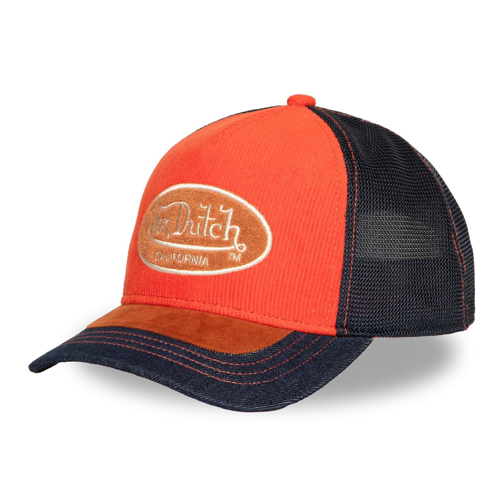 Von Dutch Trucker Cap Von Dutch Originals Trucker Cap - CALIFORNIA SHIELD Orange (Basecap, Meshcap, Trucker Kappe)