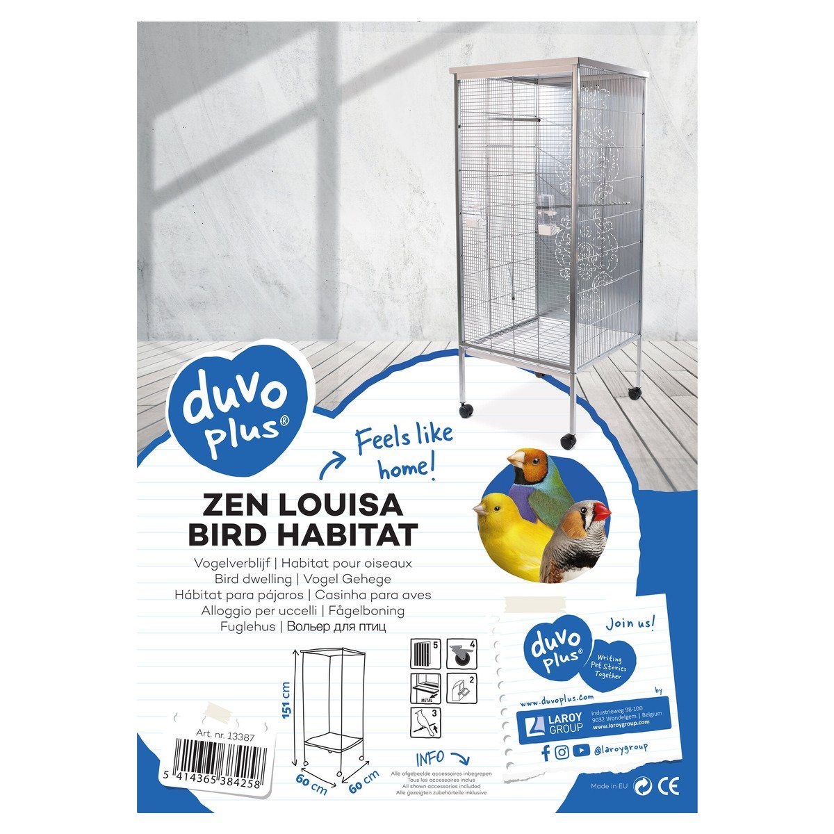 DUVO+ Vogelkäfig Vogelkäfig Zen Louisa silber günstig online kaufen