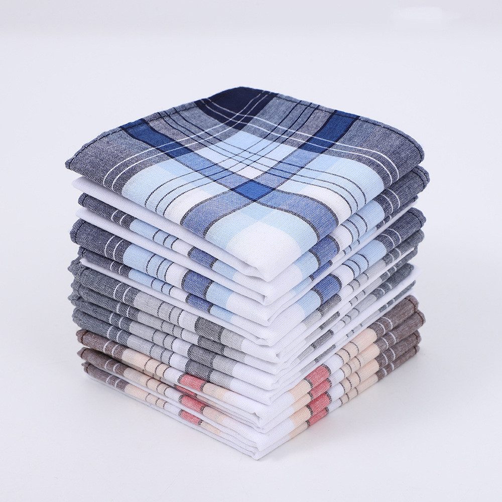 Zaewry Taschentuch Herren Baumwolltaschentücher 12er Set 40x40cm, (12-St), Weiche Stofftaschentücher für Arbeit, Reisen, Alltag und Freizeit