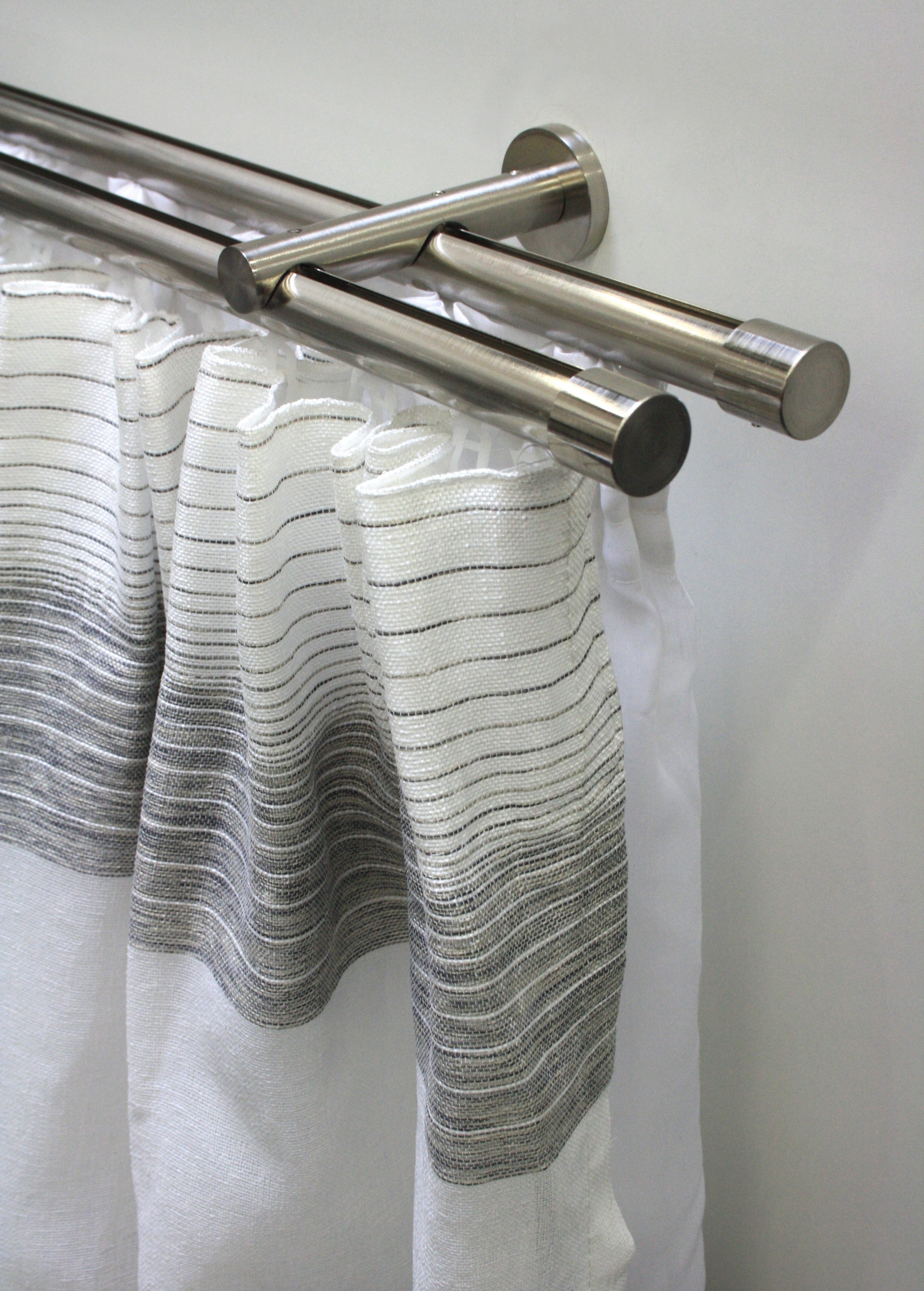 GARDINIA Gardinenstange Set Isa 2-Lauf mit günstig online kaufen