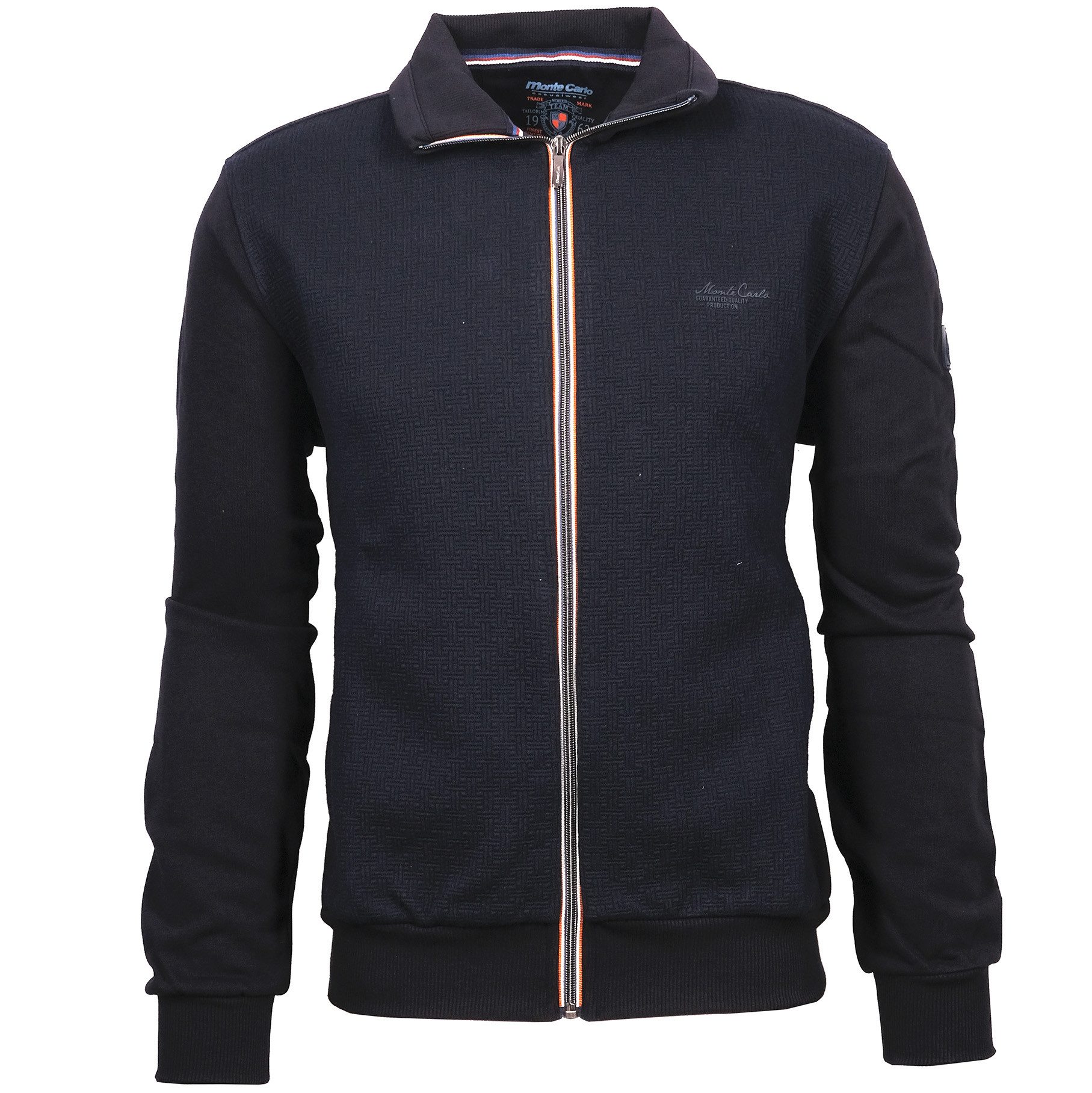 Mode Monte Carlo Sweatshirt Sweat-Jacke full Zip Marine