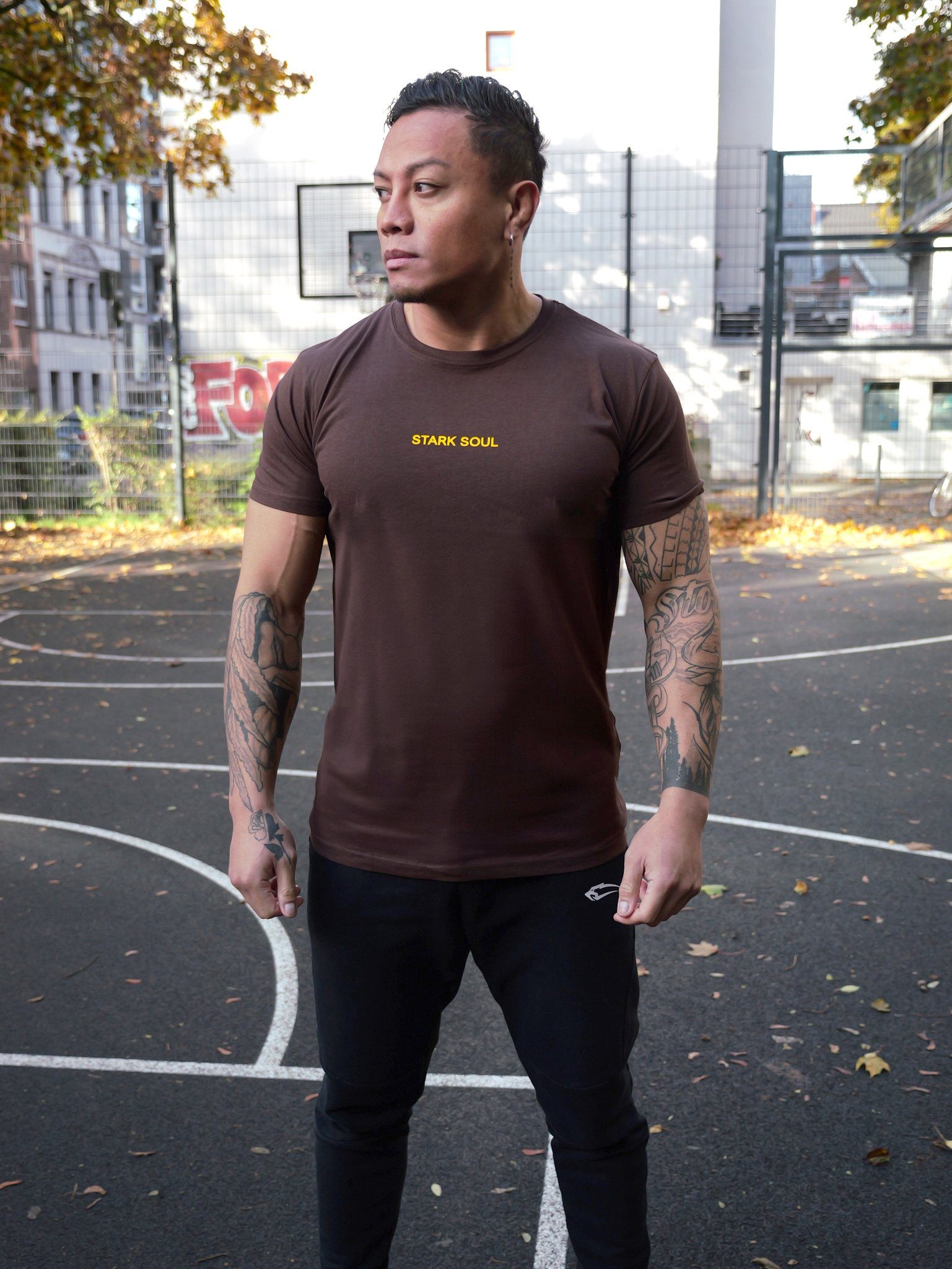 Stark Soul® T-Shirt T-Shirt Embossed - Baumwolle, Kurzarm – Bild 2 von 5