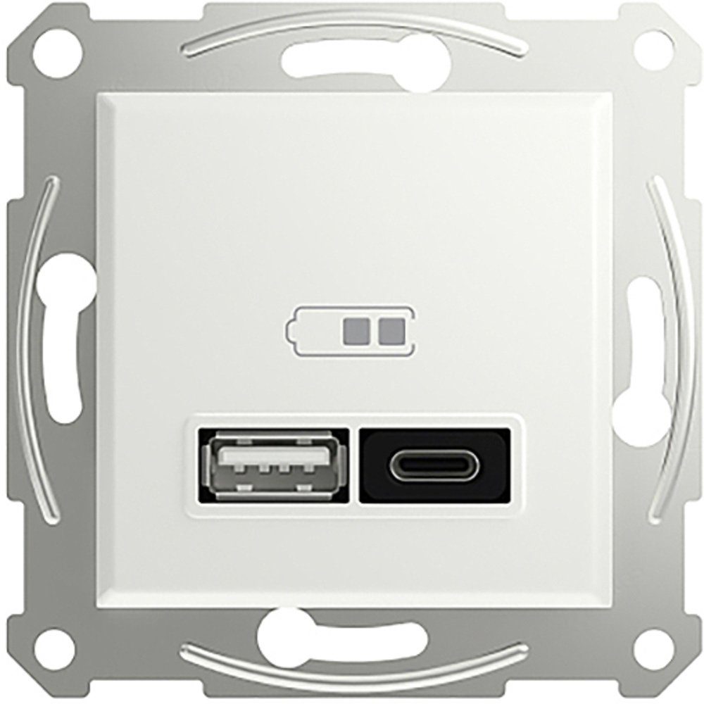 SCHNEIDER Schalter Schneider Electric USB-Steckdose Asfora Weiß (glänzend) EPH2770421D
