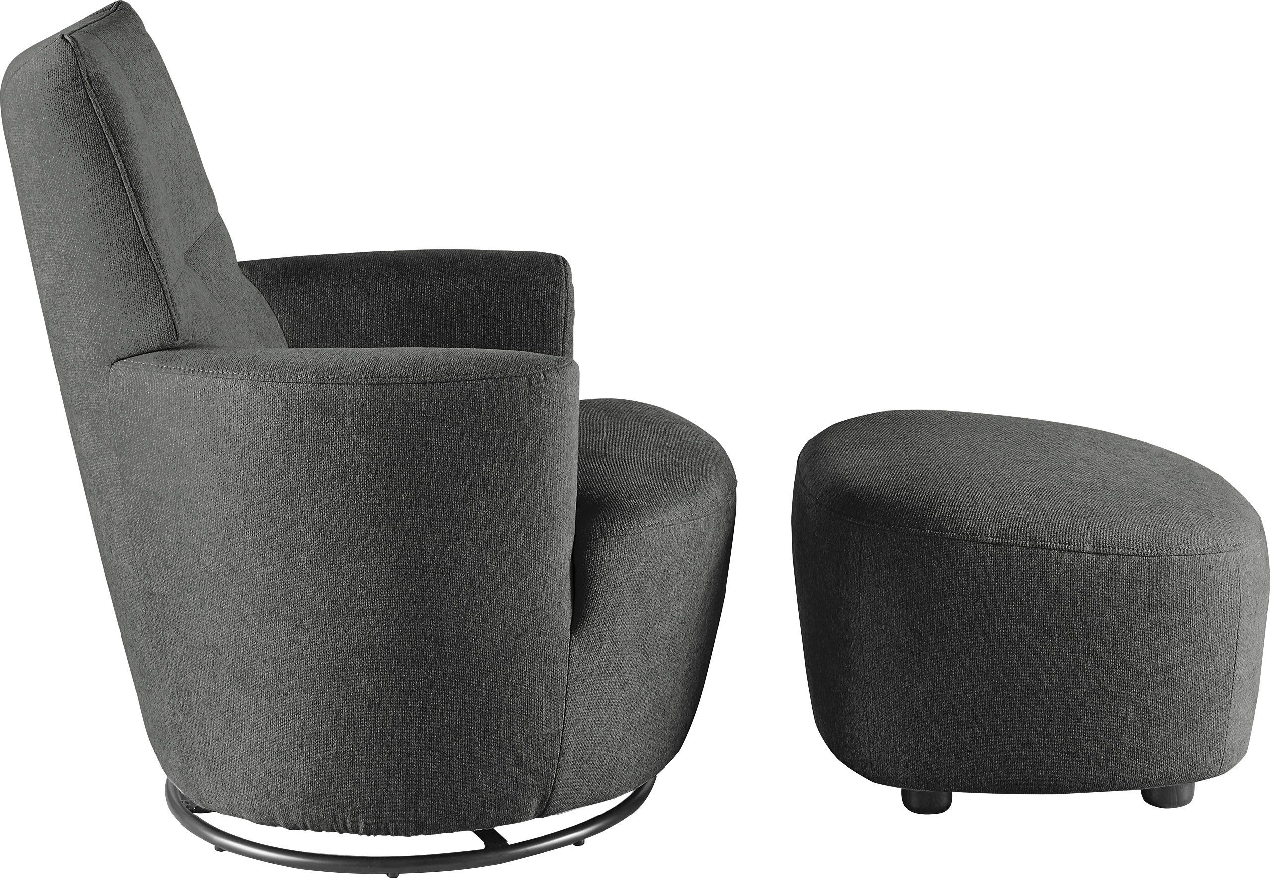 Hocker Musterring by set und Dreh- Relaxsessel mit SO (Set), inklusive Wippfunktion, one 1450