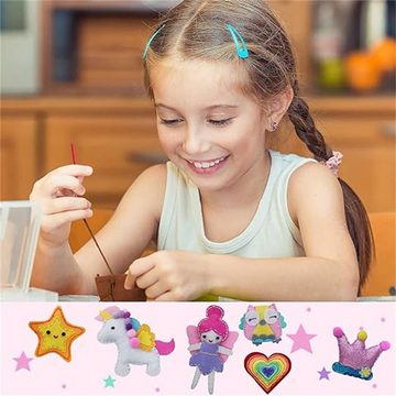 RefinedFlare Lernspielzeug DIY-Nähset für Kinder, Filz-Bastelspielzeug-Set (Prinzessin-Serie)