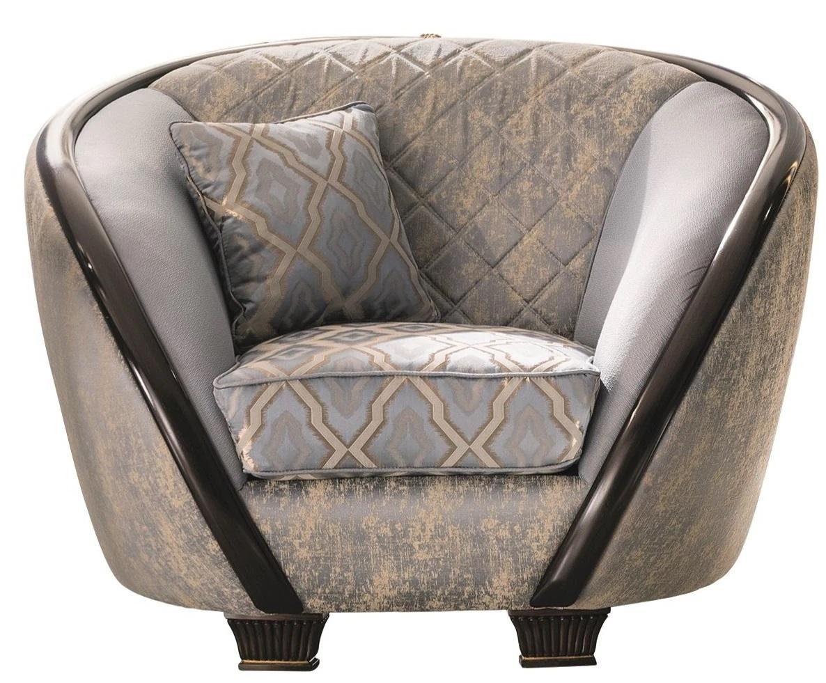 JVmoebel Sessel Design Sessel Stoff Couch Sofa Polster Sofas Sessel Fernseh 1 Sitz arredoclassic