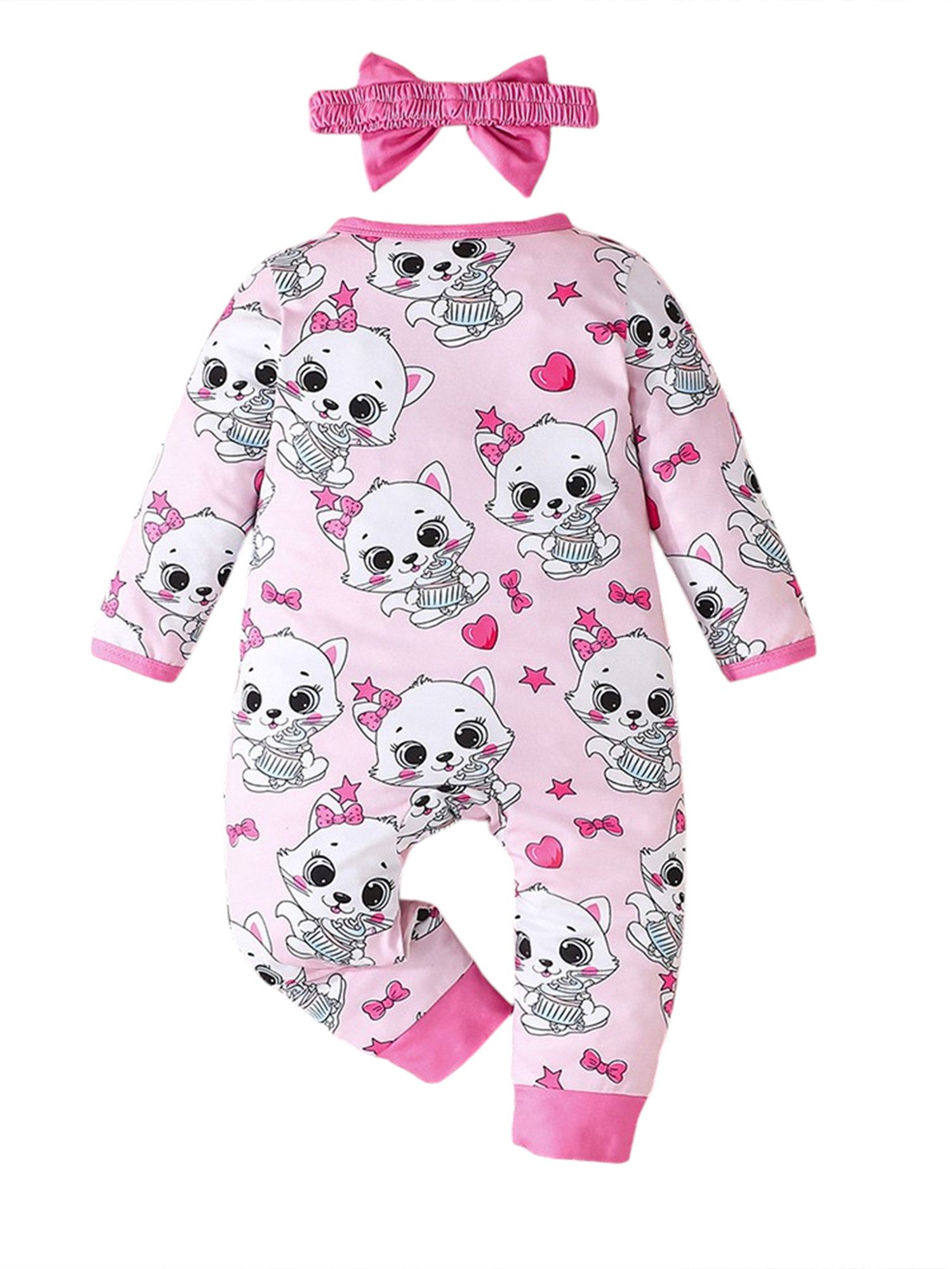 Lapastyle Strampler Langarmkleid für Baby Mädchen, süßes Kleid mit Hasen-Drucken (Set, 2-tlg) Babykleidung outfits set, bodysuit mit süße Drucke, Freizeitanzug
