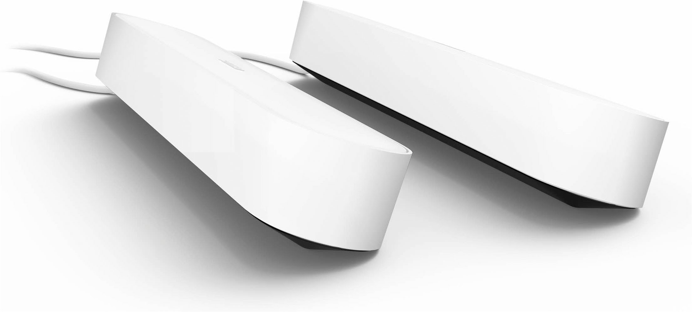 Philips Hue LED Lichtleiste White & Color Ambiance Play Lightbar Doppelpack weiß mit Netzteil, Abschaltautomatik, Bluetooth, CCT - über Fernbedienung, Dimmfunktion, Einschlafhilfe, Farbsteuerung, Farbwechsel, Memory, nach Trennung vom Netz, Nachtlichtfunktion, RGB, Smart Home, Timerfunktion, Weckerfunktion, dimmbar über Fernbedienung, erweiterbar, mehrere Helligkeitsstufen, LED fest integriert, Farbwechsler, RGB, warmweiß - kaltweiß, Steuerbar per App und Stimme, Smart Home fähig, Farbfähig und Weißtöne