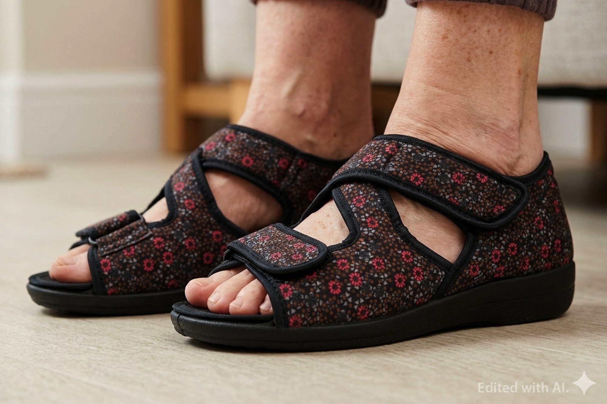 PADERO Ortomed Klettsandale Verbandschuhe Hausschuh Orthopädischer Rehabilitationsschuh