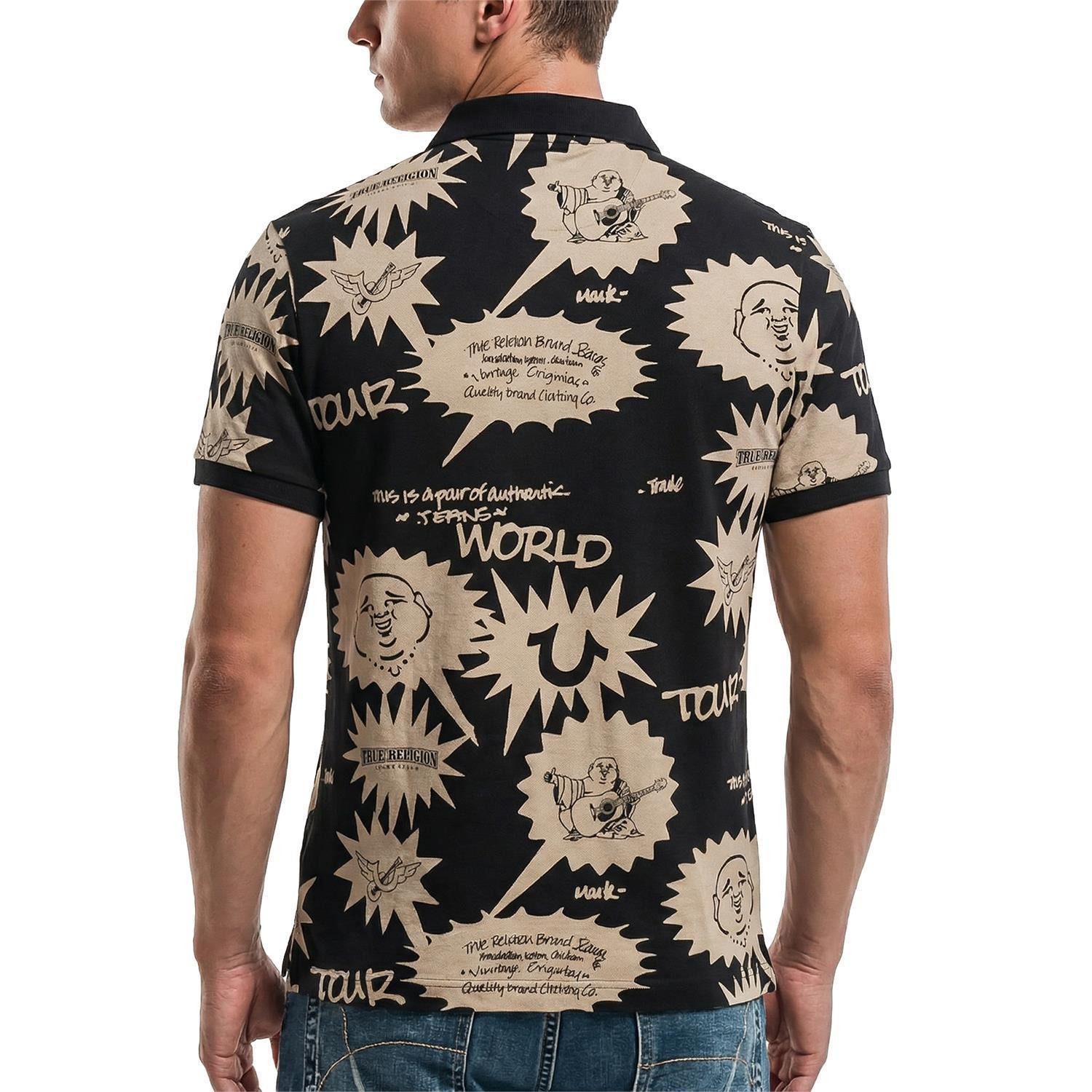 True Religion Poloshirt Poloshirt True Religion SS AOP Pique