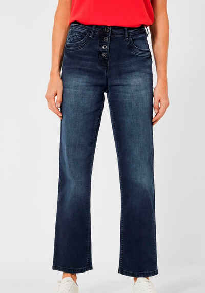 Cecil 7/8-Jeans mit Steppdetail an den Taschen und 4-Knopf-Verschluss