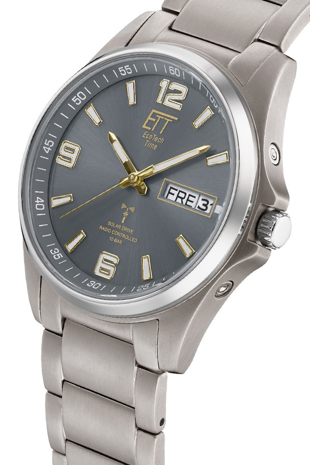 ETT Solaruhr Funk-Solar Everest Gents Titan/Grau