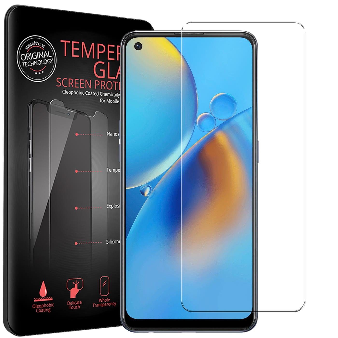 CoolGadget Schutzfolie Panzerfolie für OPPO A74 4G, (9H Härtegrad, 2x Schutzglas, 1xReinigungset), Displayfolie Panzer Schutzfolie 2 Stück für OPPO A74 4G Glas Folie