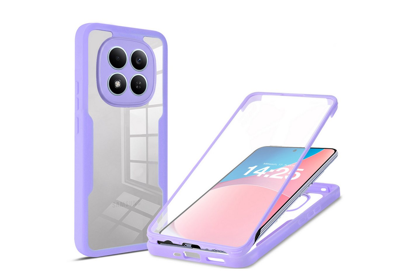Tec-Expert Handyhülle 360 Grad Handy Hülle für Xiaomi Redmi Note 15 Pro+ 5G 6.83 Zoll, 6.83, Rundum Schutz Cover Case Bumper robust Vollschutz