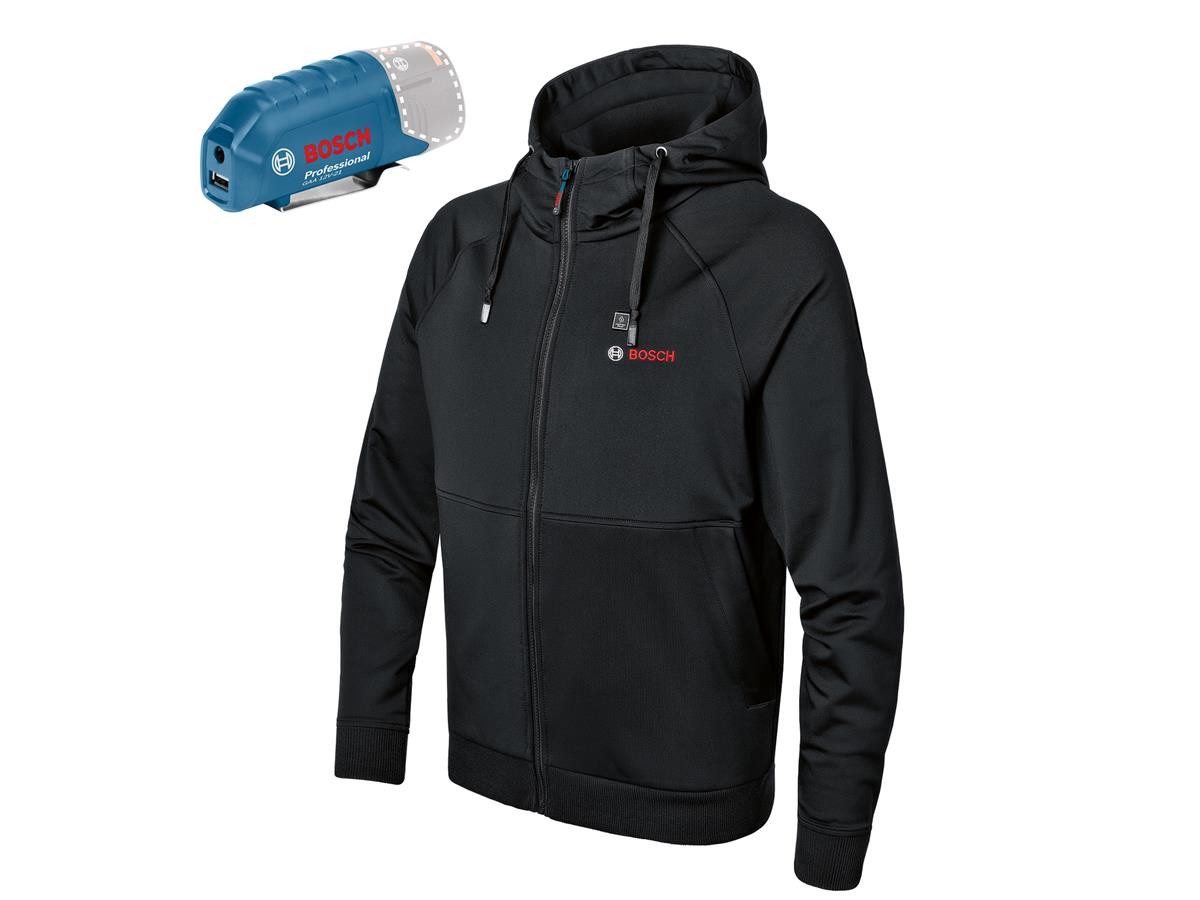 Bosch Professional Arbeitsjacke GHH 12+18 V XA Размер S, inkl. Akkuadapter GAA 12V-21 Professional