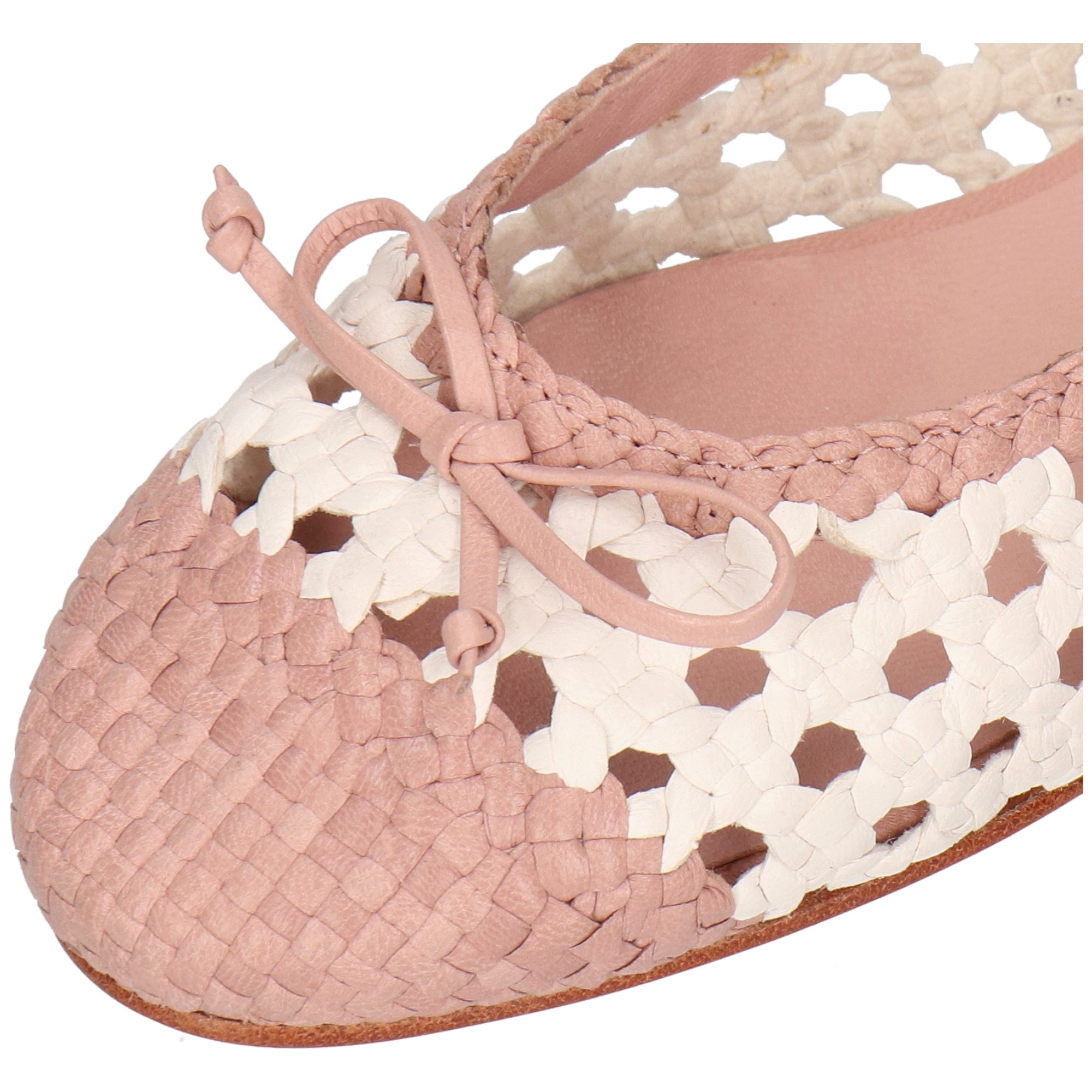 Melvin & Hamilton Imani 1 Leder-Geflochtene Schuhe für Damen Ballerina Flache Absätze, Echtes Leder, Von Hand geflochten