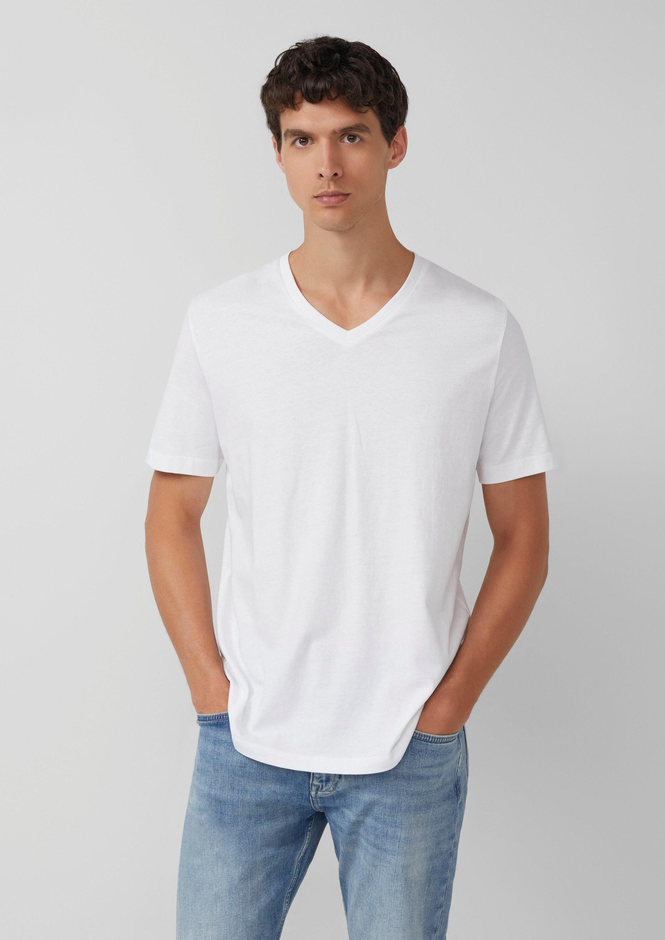 s.Oliver Kurzarmshirt T-Shirt Basic-T-Shirt aus Baumwolle im 2er-Pack