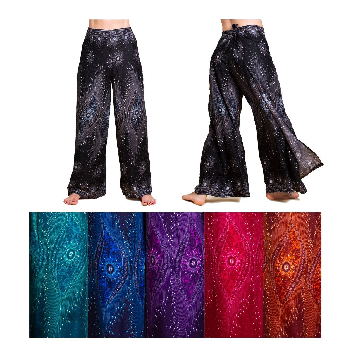 Palazzohose Sunshine Pants Wickelhose aus natürlicher Viskose Palazzohose im