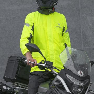 Lixada Regenanzug Herren Motorrad Regenanzug,Reflektierende wasserdichte Regenjacke+Hose (M), Regenbekleidung Set für Fahrradfahren Radfahren Angeln Camping Wandern
