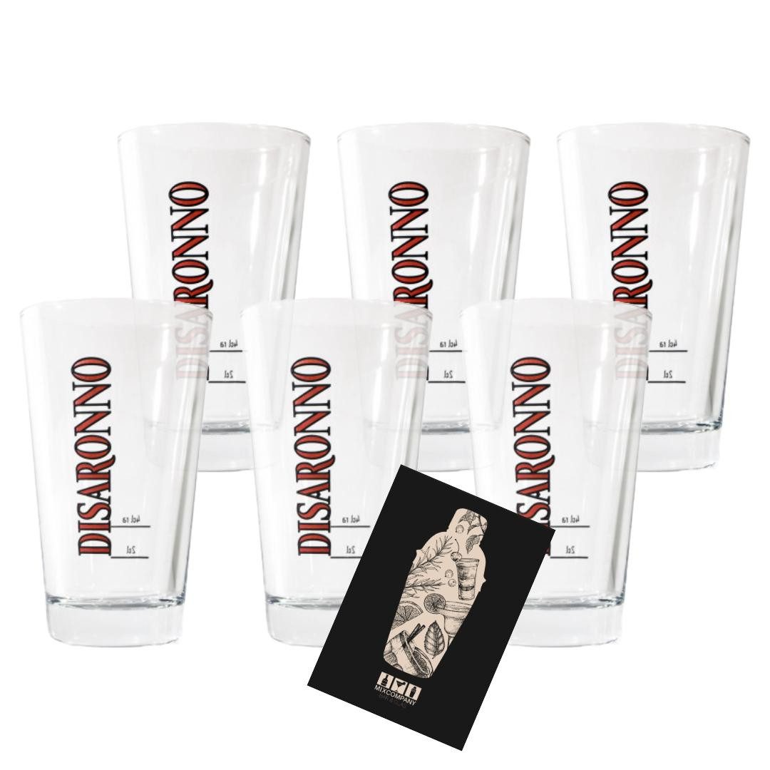 Gläser-Set Disaronno 6er-Set Gläser - 6 x Longdrinkgläser geeicht: 4cl / 2cl