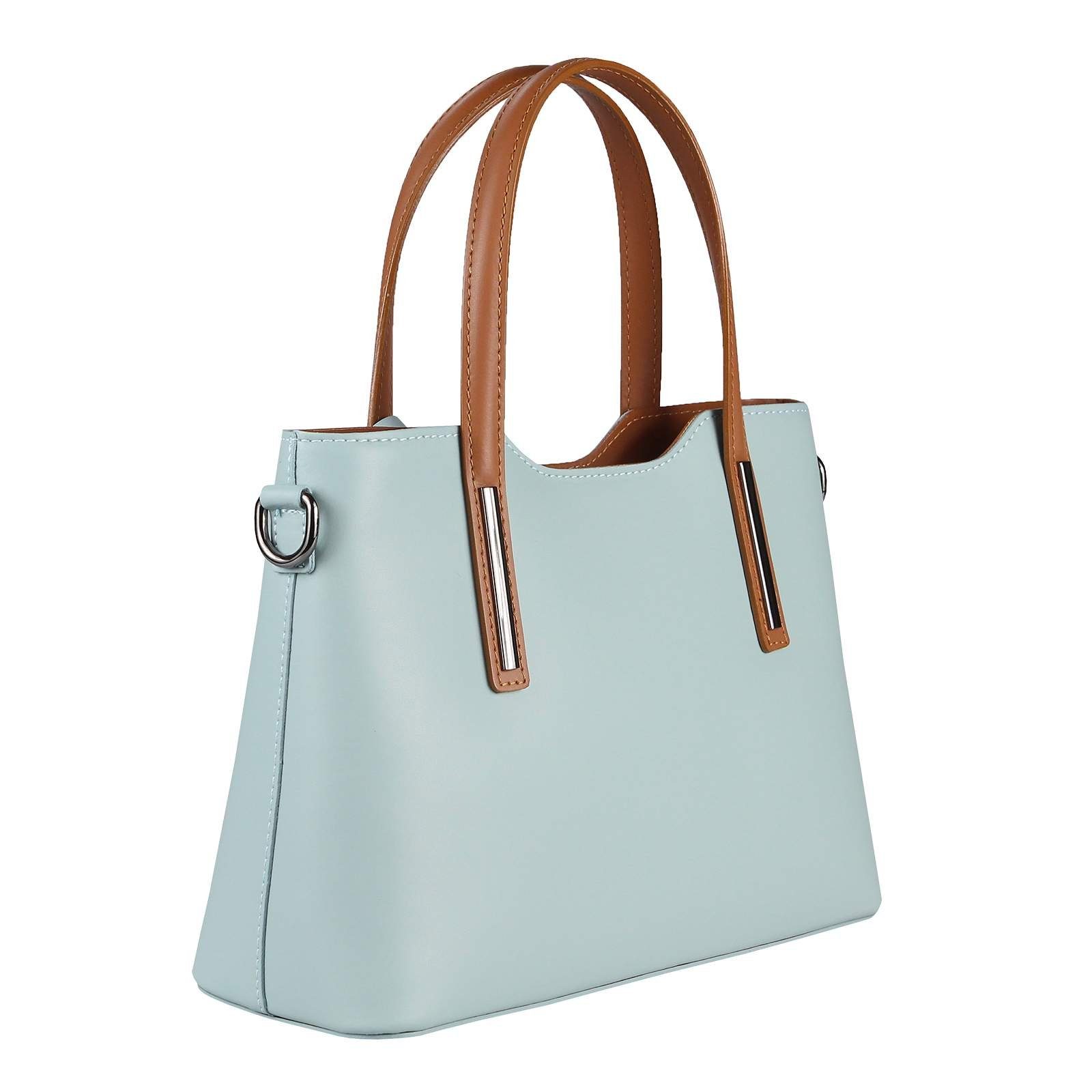 ITALYSHOP24 Schultertasche Made in Italy Damen echt Leder Henkeltasche Shopper Lederhandtasche, Italienische Umhängetasche Cross Over Body Hobo Bag, Premium Qualität