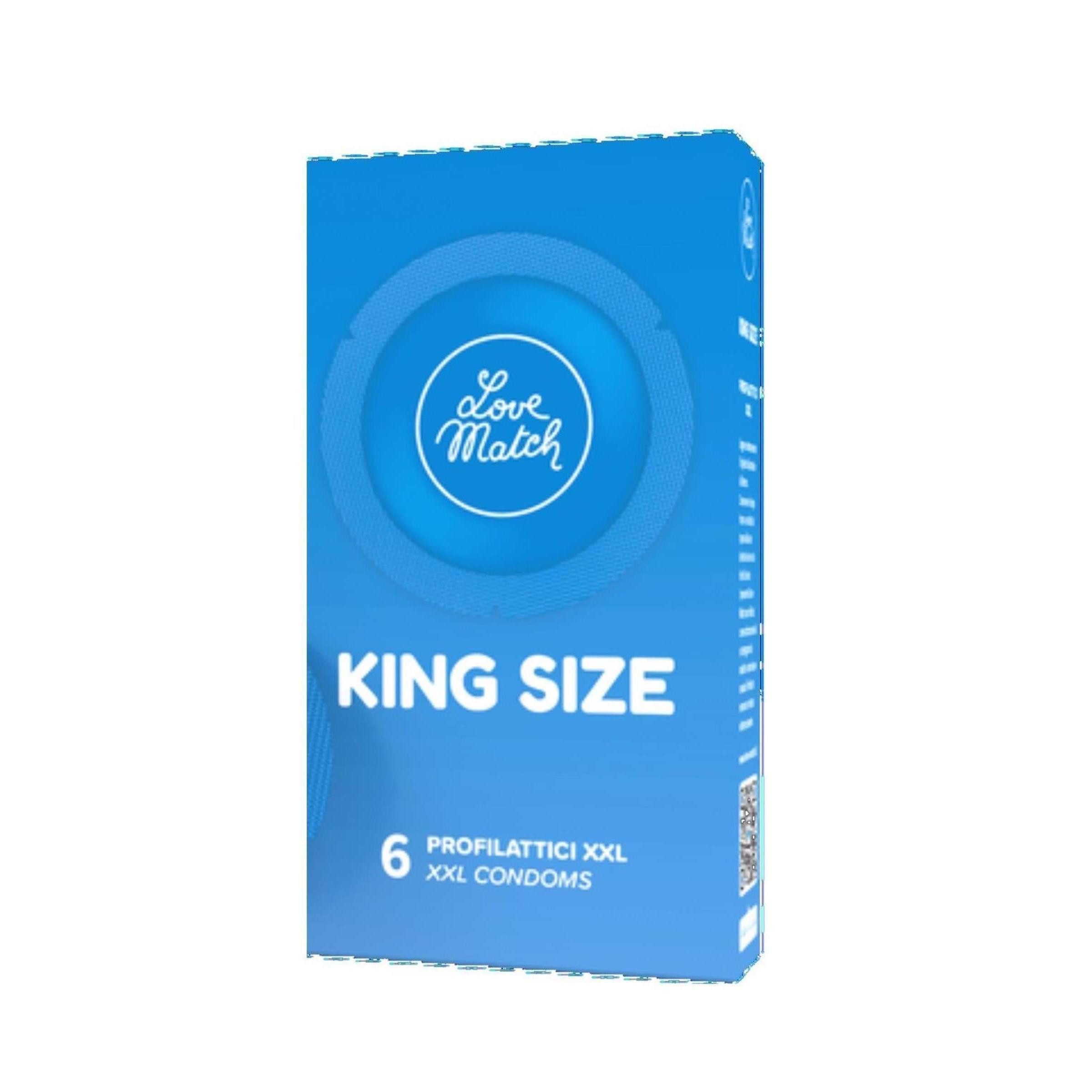 Love Match Einhand-Kondome Love Match - King Size - Condoms - 2.4 / 60 mm - 6 Packung, 6 St.