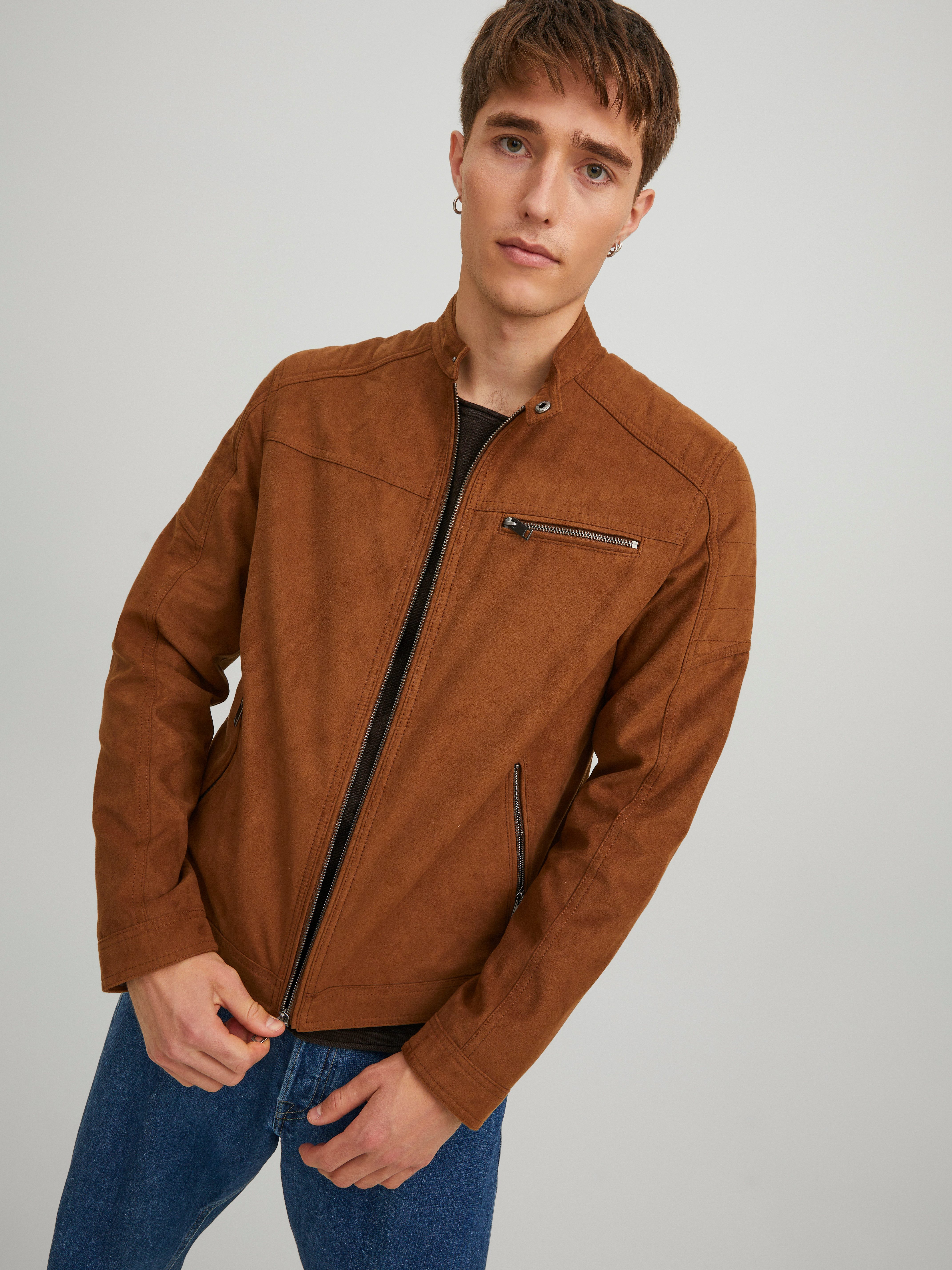 Jack & Jones Lederimitatjacke JJEROCKY in Kunstlederoptik mit Reißverschlus günstig online kaufen