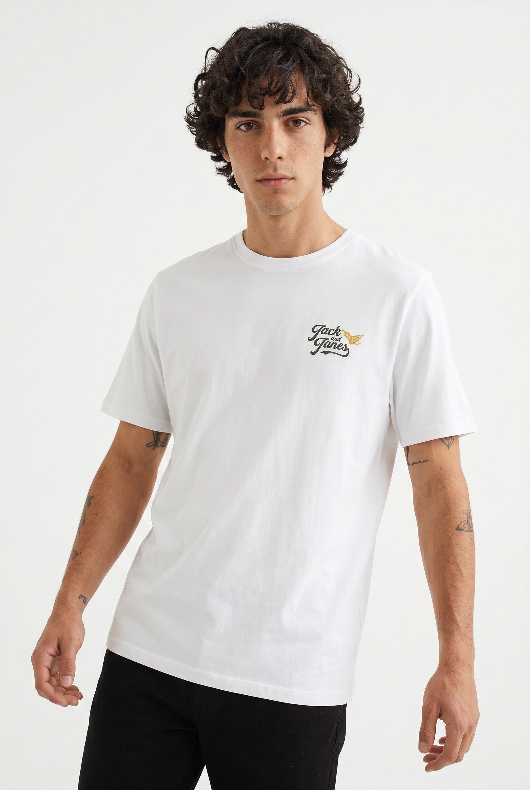 Jack & Jones T-Shirt JJLEGEND TEE SS CREW NECK Baumwolle, locker geschnitten