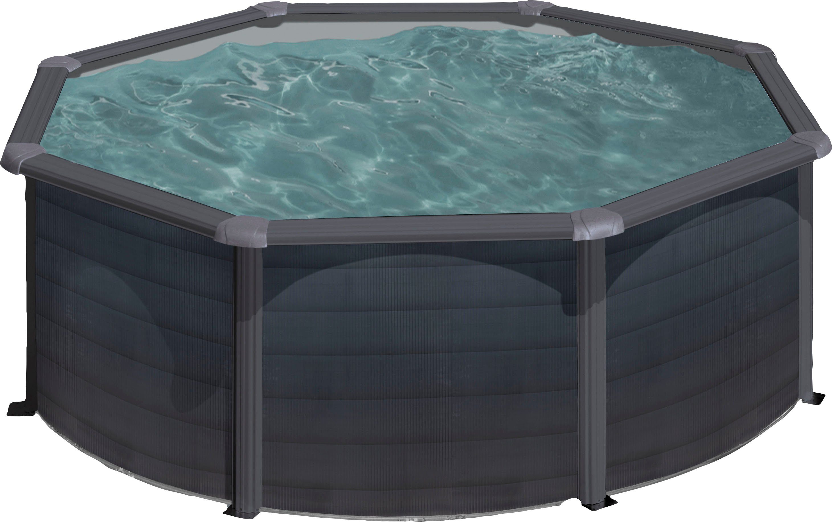 Gre Rundpool GRAPHITE (Set), 4-tlg., Stahlwandpool, günstig online kaufen