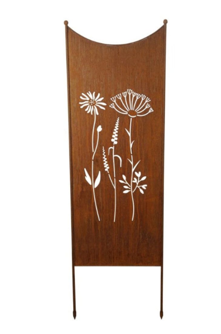 finehomegarden Gartenstecker Stele Metall Wildblume Sichtschutz günstig online kaufen