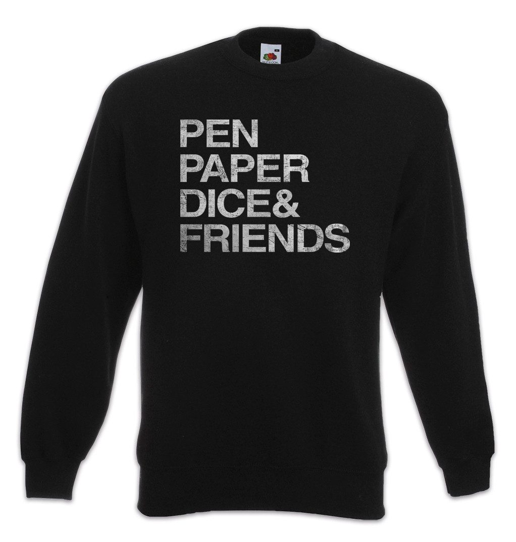 Sweatshirt Pen Paper Dice & Friends Sweatshirt Geek Nerd Dungeons Roleplay Role