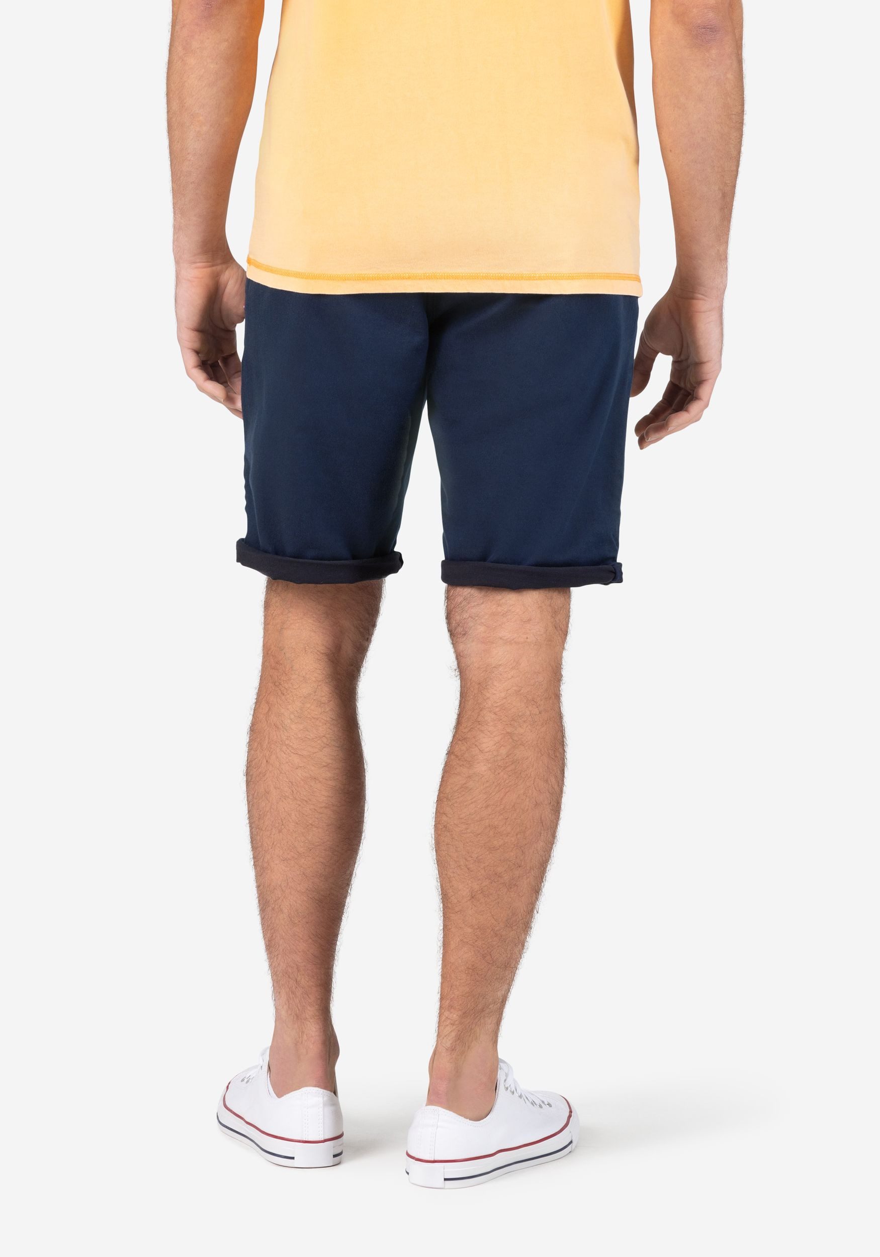 TIMEZONE Chinoshorts Lässiger Schnitt Kordelzug Elastische Taille für Herren Baumwolle Regular Fit unifarben atmungsaktiv Reißverschluss