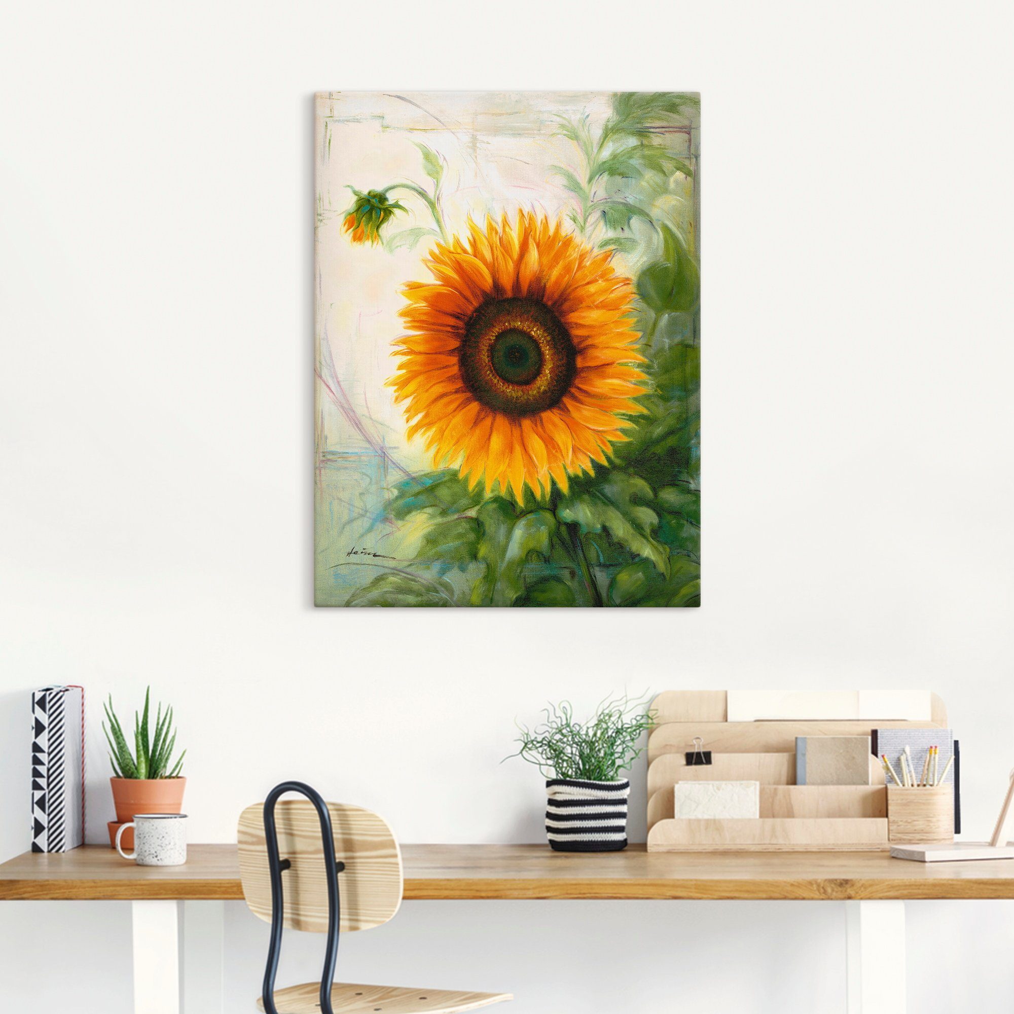 Artland als (1 Größen in Alubild, Sonnenblume, St), Poster Wandbild Leinwandbild, Wandaufkleber Blumen versch. oder