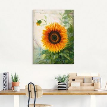Artland Leinwandbild Sonnenblume, Blumen (1 St), auf Keilrahmen gespannt