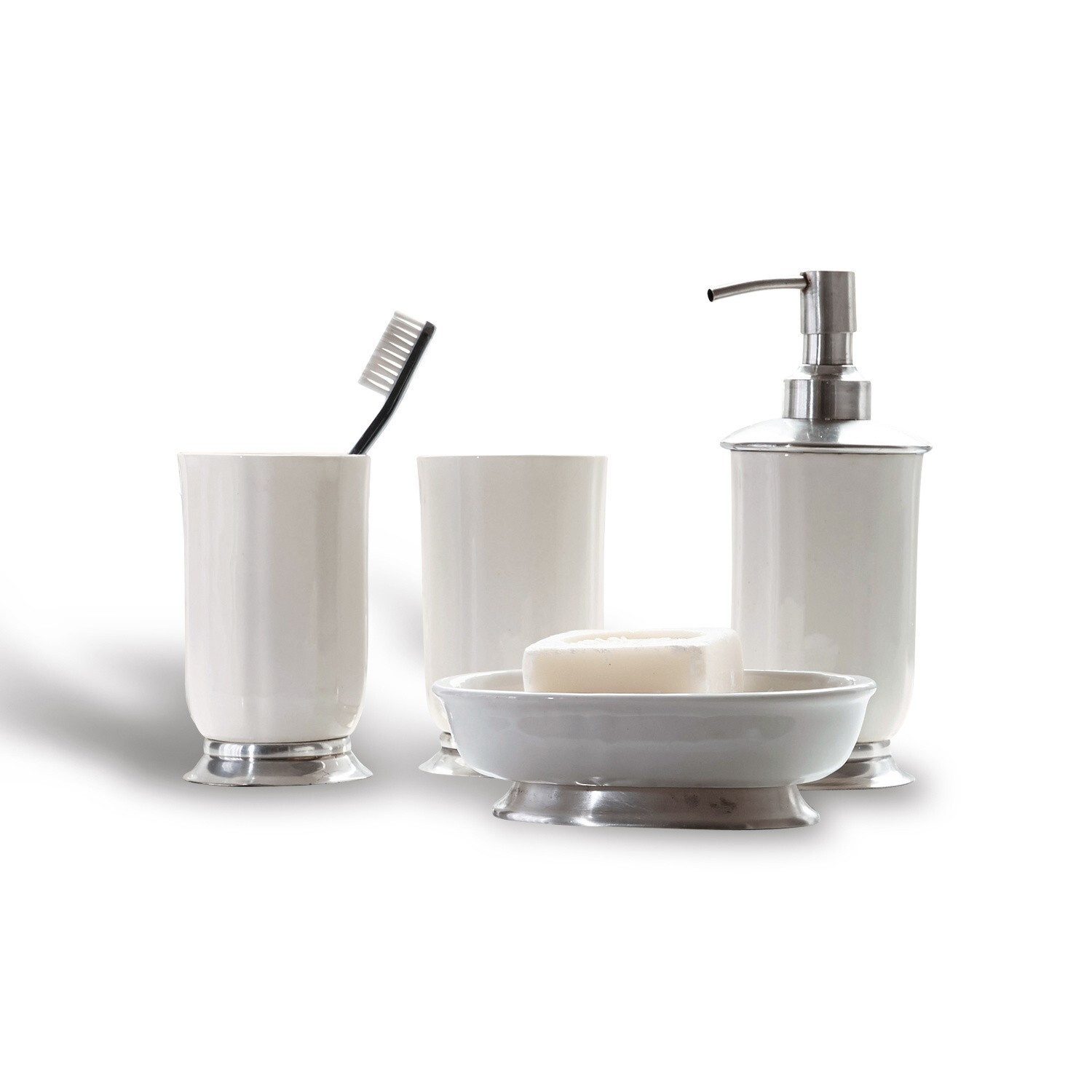 Mirabeau Badaccessoire-Set Bad-Set Millicent weiß/silber