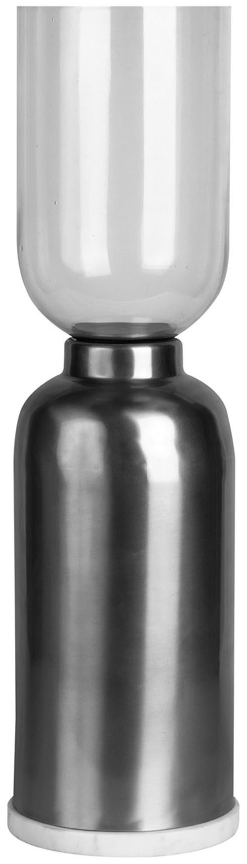 Kayoom Торшеры Bodenkerzenhalter Shyam 125, Bodenkerzenhalter aus Metall, Marmor-Sockel, Windlicht aus Glas
