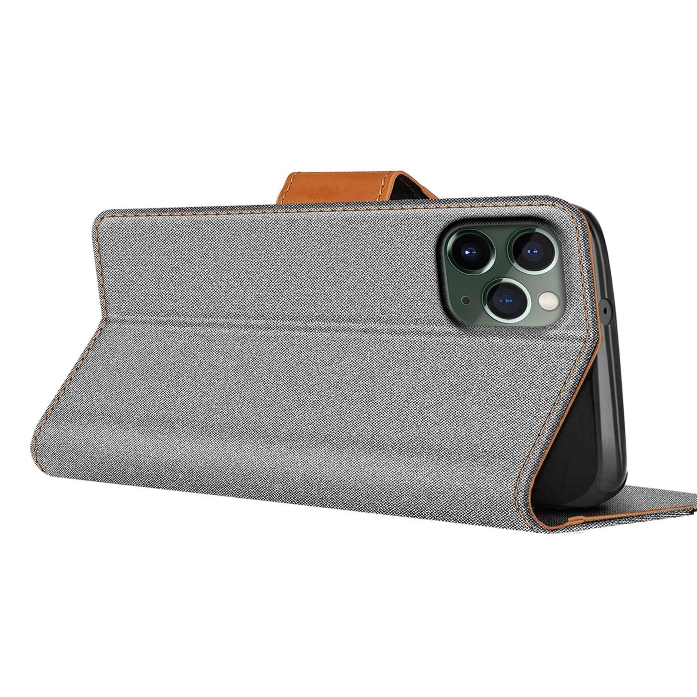 CoolGadget Handyhülle Denim Schutzhülle Flip Case für Apple iPhone 11 Pro Max 6,5 Zoll, Book Cover Handy Tasche Hülle für iPhone 11 Pro Max Klapphülle