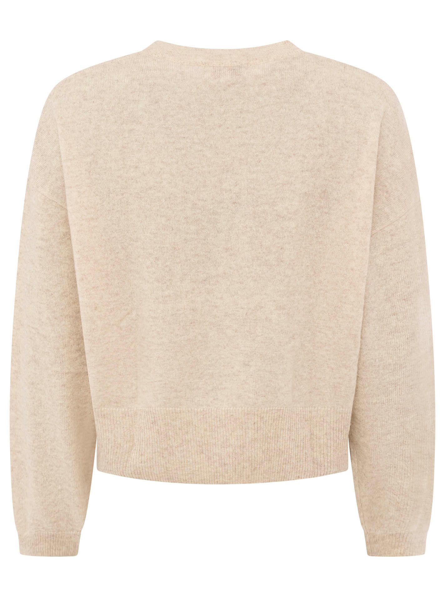 Zwillingsherz Kaschmirpullover Kastiger Rundhalspullover