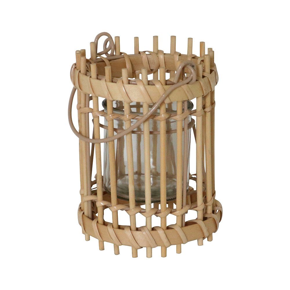 Windlicht Windlicht BAMBOO natur aus Bambus H16,5cm Boho Bam